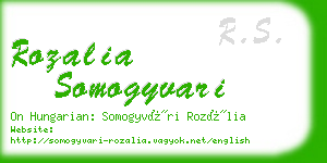 rozalia somogyvari business card